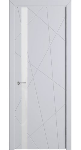 К5 COLORIT ДО белый лак 800*2000 Светло-серая эмаль в интернет-магазине primadoors.by