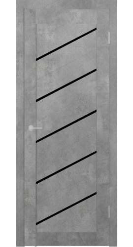 ST7 ДО черный лак 800*2000 Бетон светлый в интернет-магазине primadoors.by