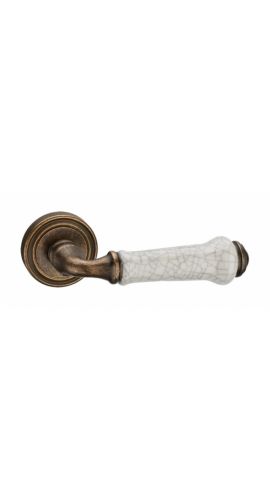 Ручка дверная Кариота на круглой розетке (АРНИ) (AAB/GREY CRACK) в интернет-магазине primadoors.by
