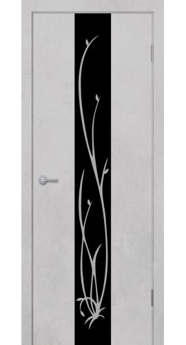 ST13 ДО черный с рисунком 800*2000 Бетон белый в интернет-магазине primadoors.by