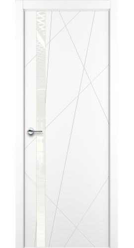 Chaos ДО ART Lite Lacobel White Pure 800*2000 Белая эмаль (43) в интернет-магазине primadoors.by