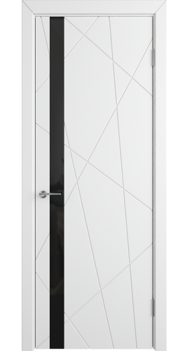 К5 COLORIT ДО черный лак 800*2000 Белая эмаль в интернет-магазине primadoors.by