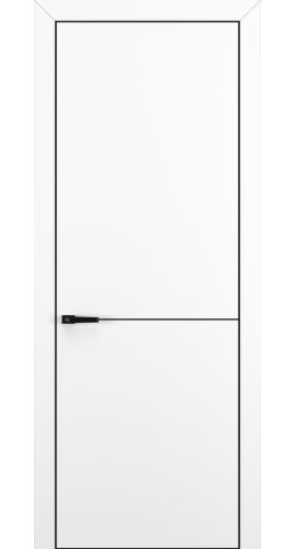 Квалитет К10 800*2000 Белый матовый ALU Черная молдинг черный (Mb) зпп Eclipse под 2 петли зпз 196 в интернет-магазине primadoors.by