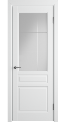 К2 COLORIT ДО матовое с фрезеровкой решетка 800*2000 Белая эмаль в интернет-магазине primadoors.by