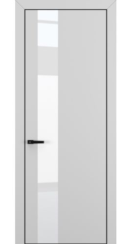 Квалитет К3 White Pure 800*2000 Матовый Серый ALU Черная зпп Eclipse под 2 петли зпз 196 в интернет-магазине primadoors.by